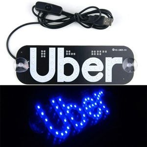 Uber led sign with usb connector